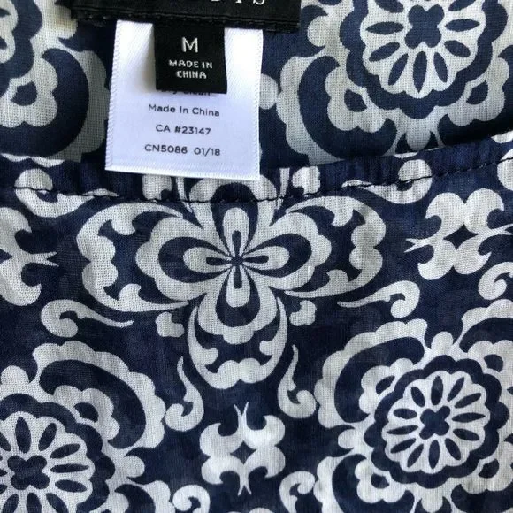 Talbots summer top sheer Poncho size M NWOT - Picture 3 of 6